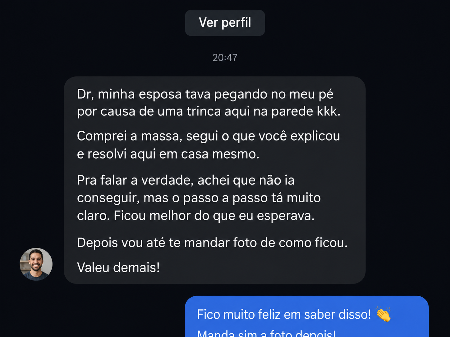 Depoimento de cliente